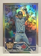 2023 Topps Series 1 Baseball Santiago Espinal base GOLD Foil card # 324