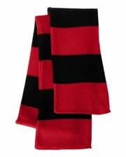Sportsman Unisex 100% Acrylic One Size Rugby-Striped Knit Scarf - SP02