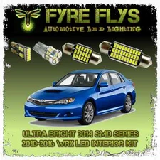 White LED interior lights package kit for 2004 & Up WRX 6 pcs 3014 series SMD