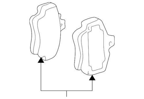 Conjunto de pastillas de freno de disco delantero para GM Cadillac Chevrolet GMC (N/P 89026844)
