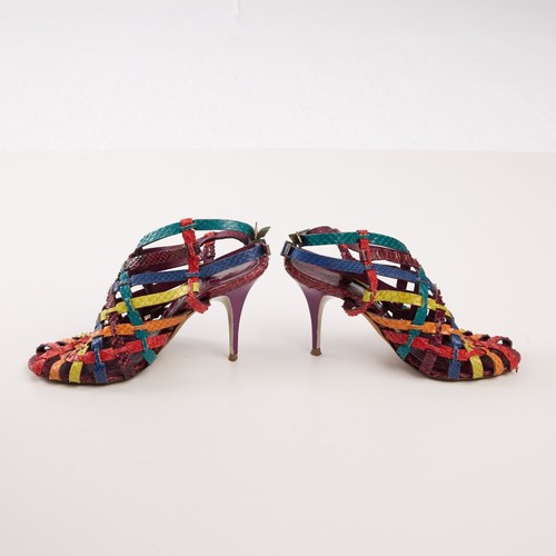 Baldinini Pumps Multi-Color Leather Stiletto Heels Size EU 39 / US 9 - Picture 4 of 8