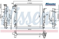 Image of COOLANT RADIATOR 61037 NISSENS I