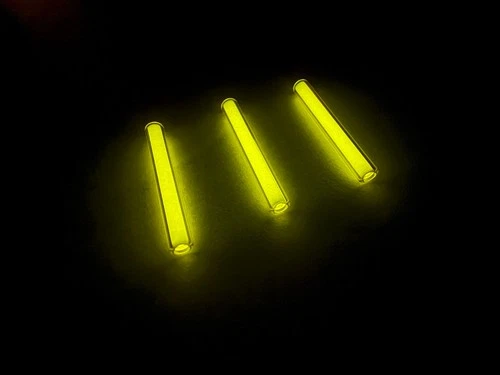 3x YELLOW ISOTOPES big 3.5mm x 25mm betalights  Brand New