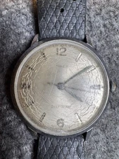 Vintage Timex Self Winding Wrist Watch 34mm Stainless For Parts 12hr Dial Shock 