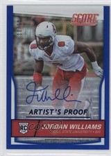 2016 Score Rookies 10/50 Jordan Williams-Lambert Williams #374 Auto 0f8