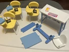 VTG Barbie Classroom Playset Mattel Chairs , Teacher Desk