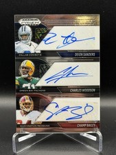 2025 Prizm Black Deion Sanders Charles Woodson Champ Bailey Triple Auto