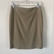 Valentino Roma Women's Beige Pencil Lines Skirt Size 40/4 K16