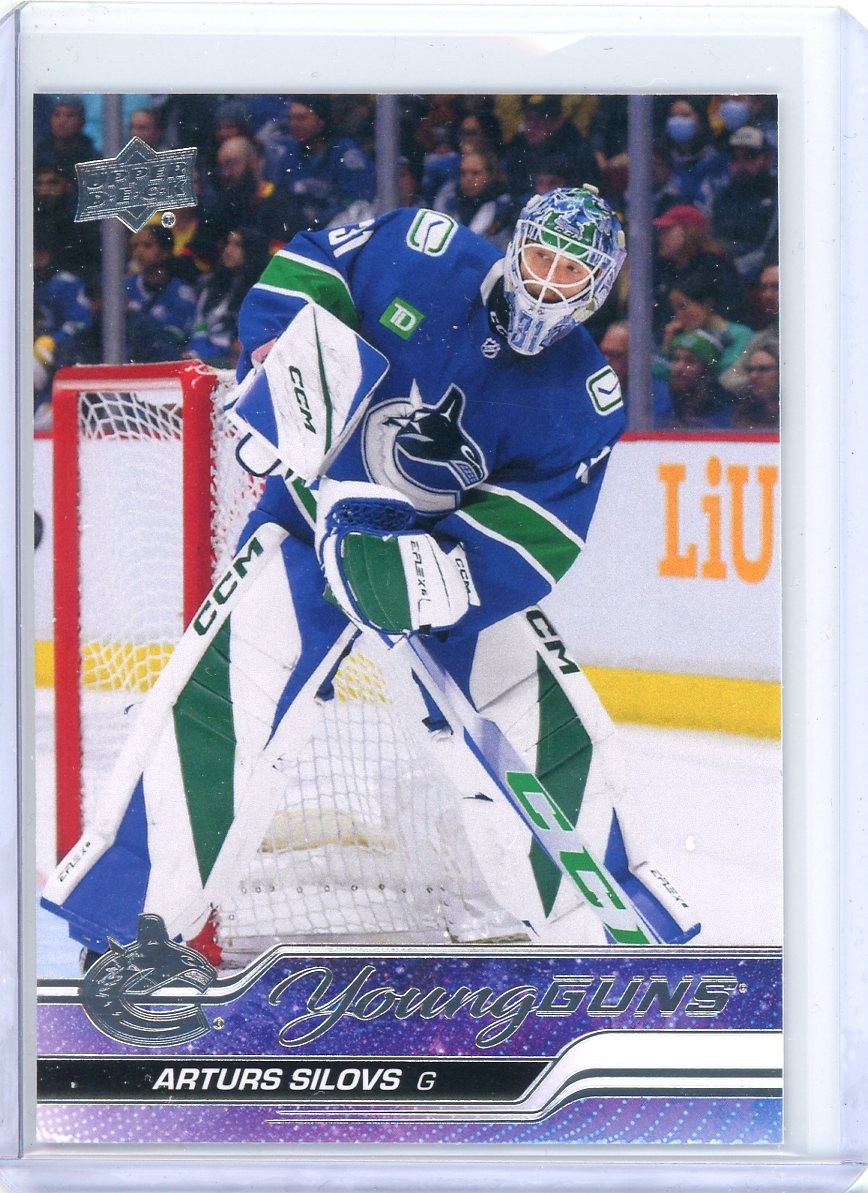 2023-24 Upper Deck Young Guns #485 Arturs Silovs RC - Vancouver Canucks