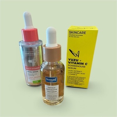 New Sealed  Serums Vitamin C + Hydrating vitamins B E, C serums & Retroactive. 