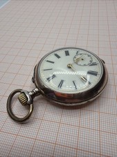 antike 800er Silber Taschenuhr Mechanisch #s212