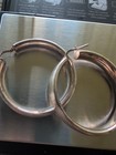 Nice Heavy Sterling Silver Hoop Earrings 7.4 Grams! — photo 2