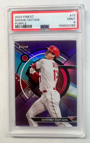 2023 Finest Shohei Ohtani Purple #d 130/250. PSA 9