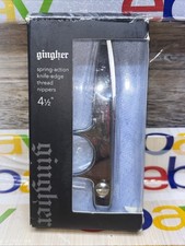 GINGHER SPRING ACTION KNIFE EDGE THREAD NIPPERS SCISSORS 4 1/2" Niob