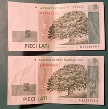 banknote Latvia 2009, 2x5 Lati