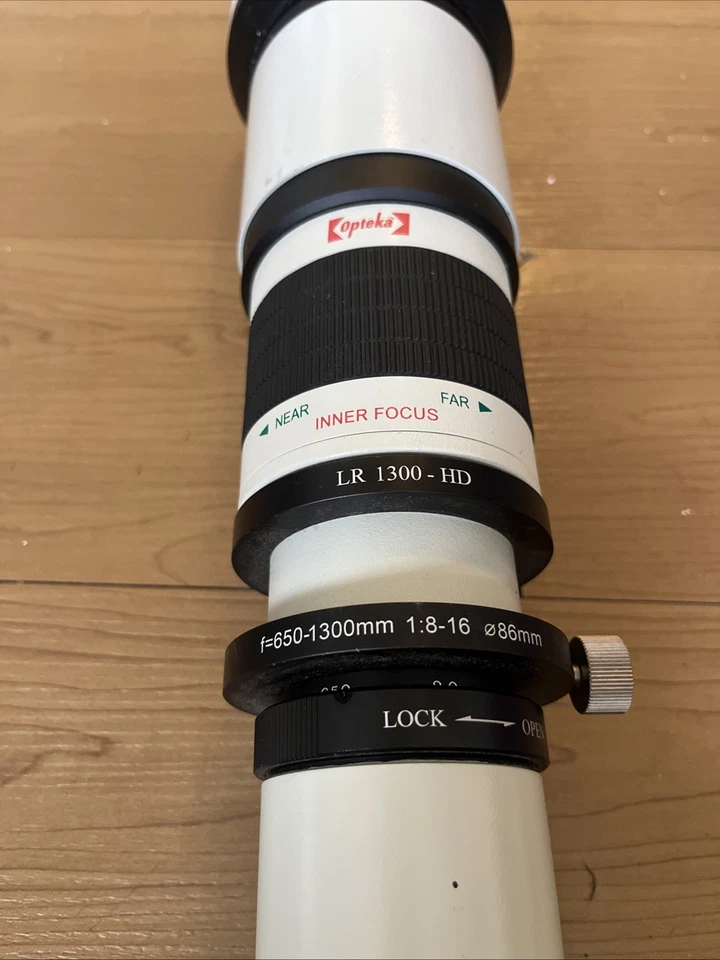 Opteka LR 1300 650-1300mm 1:8-16 86mm HD High Definition Telephoto Zoom Lens - Image 2 of 4