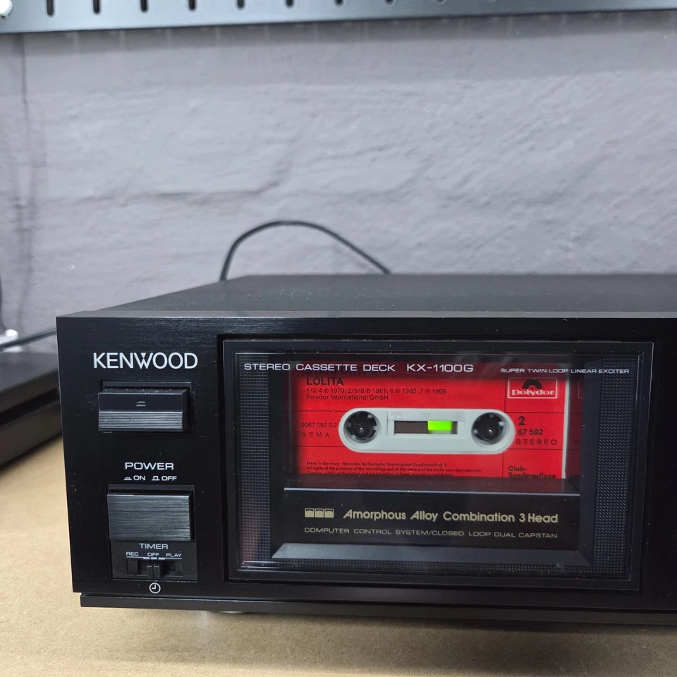 Kenwood KX-1100G High-End 3-Kopf Kassettendeck Schwarz inkl. Original-Anleitunge - Bild 3 von 4