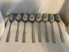 Lot Of 8 SCC Stainless Steel Tablespoons