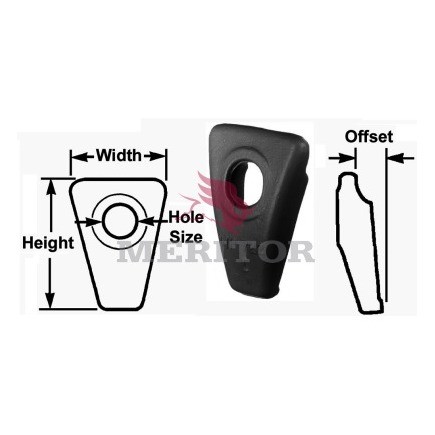 Meritor R005902G Wheel Rim Clamp 3 5/8 In. H X 2 1/2 In. W, 3/4 In ...