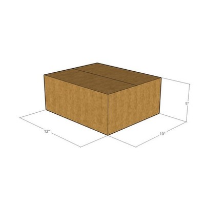 5 12x10x5 Kraft Brown Corrugated Shipping Boxes 32 ECT Single-Wall New