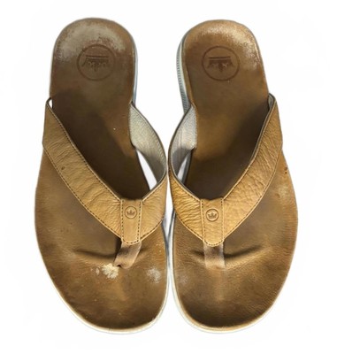 Peter Millar Hyperlight Flip Flop Men's Leather Cognac
