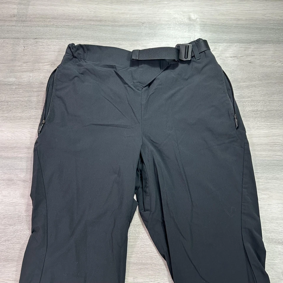 Adidas Terrex Pants Womens Medium Black Hiking Nylon Stretch Belted Zip Pockets - Image 3 of 4