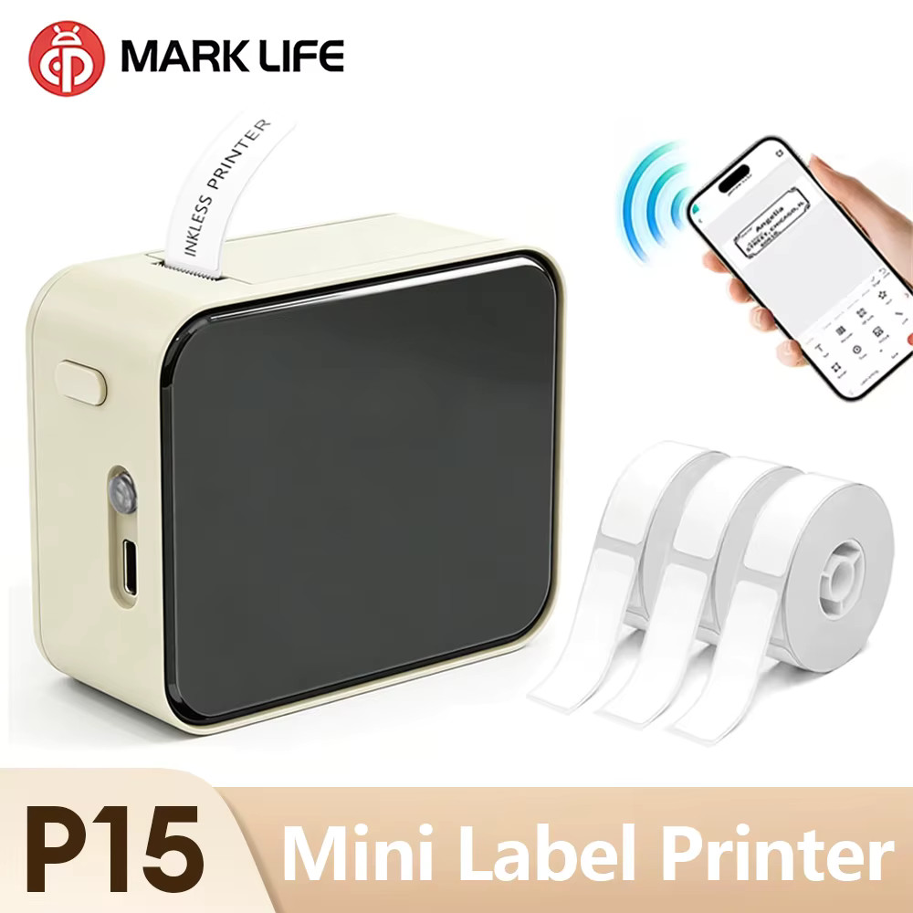 Marklife P15 Stampante termica per etichette Mini etichettatrice portatile senza