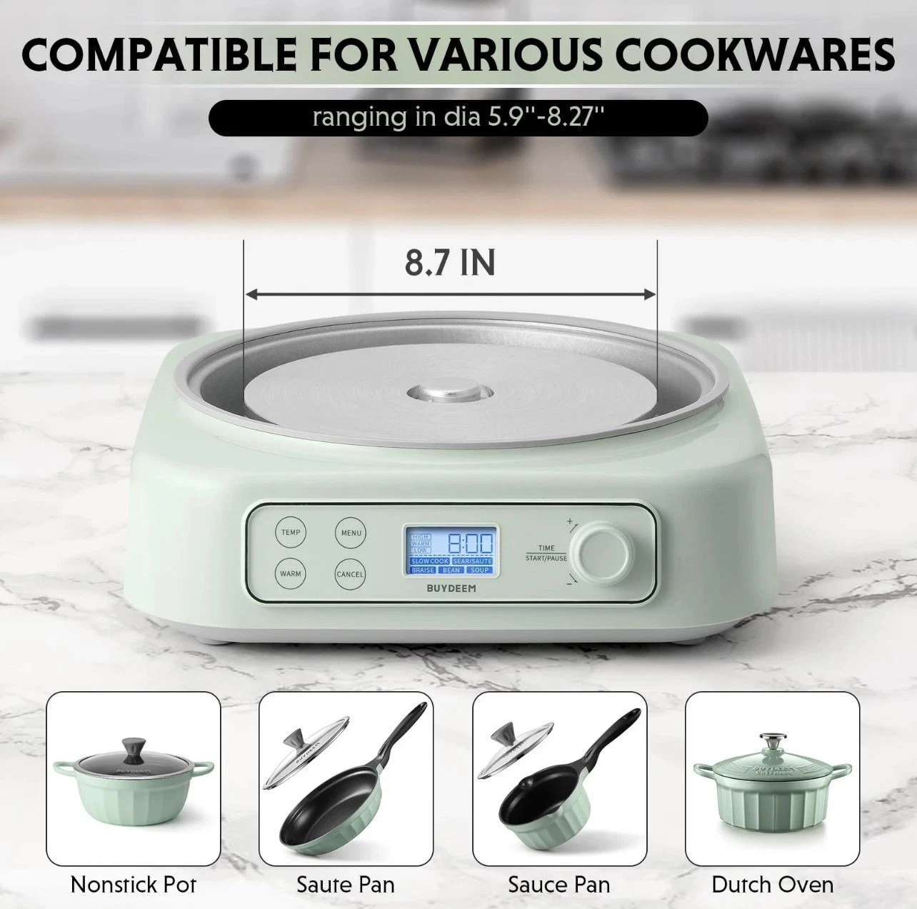 LP55 5-in-1 Slow Cooker Compatible with Various Cookwares Multi-Cooker No Pot E3
Opens in a new wind