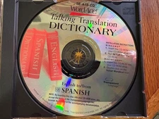 Word Ace Talking Translation Dictionary English to/from Spanish CD Software 1998