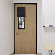 RYB HOME Classroom Door Window Cover, Blackout 8"W x 36"L Pack of 1 , Black