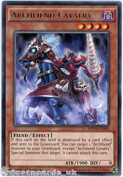 MP14-EN083 Archfiend Cavalry Rare 1st Edition Mint YuGiOh Card