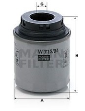 MANN-FILTER W712/94 Ölfilter für AUDI SEAT SKODA VW