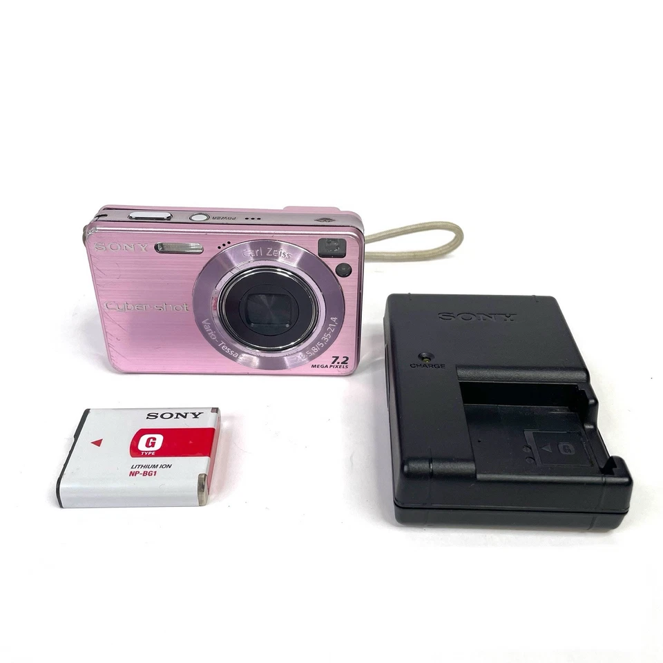 Sony Cyber-Shot DSC-W120 7.2MP Digitalkamera Digicam Bundle Pink GETESTET funktionstüchtig