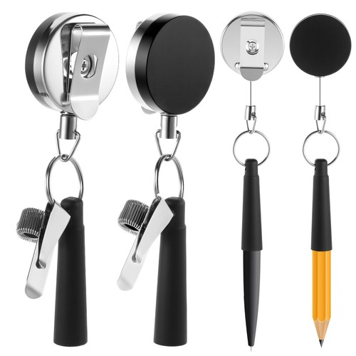 2 Pack Retractable Pull Pen Pencil Holder 35