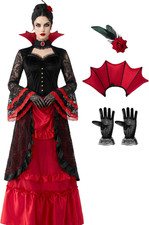 Spooktacular Creations Women's Victorian Vampire Costume, Halloween Dress Set