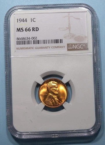1944-P WHEAT CENT NGC MS 66 RD EBAY AUCTION COMP $34 STOCK PHOTO #SP-2