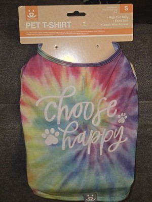 Best Friends Choose Happy Extra Soft Dog T-Shirt Small Multicolor
