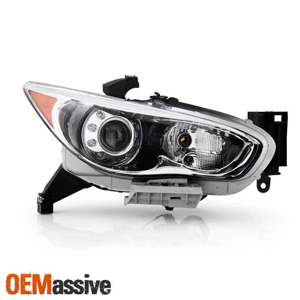 Fit 2013 Infiniti Jx35 / 14-15 QX60 OE HID Model Projector LED Headlights Right - Image 2 of 4