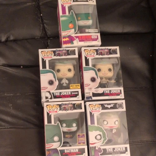 Assorted Joker Funko Pop 5 pack lot