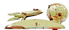 Mid Century Rocket to the Moon Bank Strato Bank Atomic, 1950s Vintage