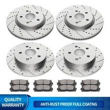 Front Rear Drilled Brake Rotors Discs Pads Kit Fit RAV4 Venza C-HR ES250 UX200