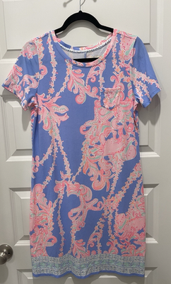 Lilly Pulitzer Womans Short Sleeve Dress %100 Prima Cotton Size M