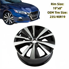 New 19 Machined Black Wheel For Nissan Altima 2019-2022 Quality Rim 62785