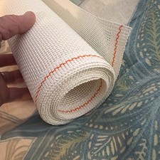 Zweigart Blank Mono Deluxe 10 Mesh Needlepoint Canvas 93  By 40  Orange Selvedge