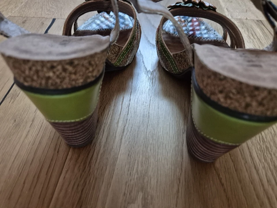 NEUE LAURA VITA Sandalen Pumps Gr.38 Echt Leder Tolle Farben - Bild 3 von 4