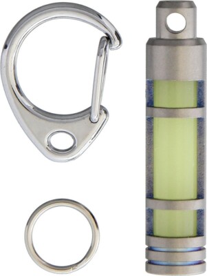 TEC Accessories Embrite Glow Fob Titanium Indoor/Outdoor Keyring 12 Hours Max