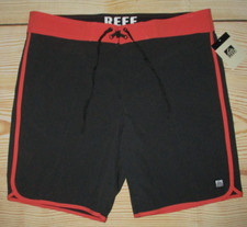 MENS REEF BLACK SWIM BOARD SHORTS SIZE 36