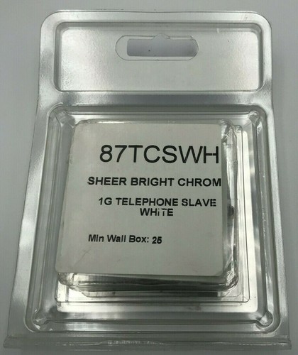 Single Outlet Secondary Telephone Socket - Polished Chrome White Insert 87TCSWH - Picture 5 of 7