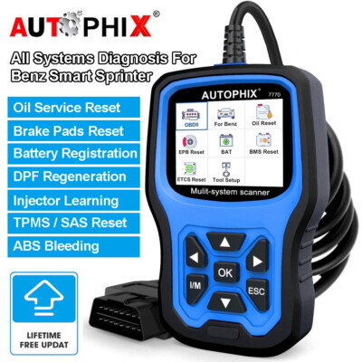 for Mercedes Benz All System Car OBD2 Scanner Diagnostic Scan Tool ABS SRS Oil 