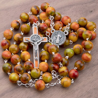 Durable St Benedict Catholic Communion Rosary Men Women Boys Girls Gift Boxed